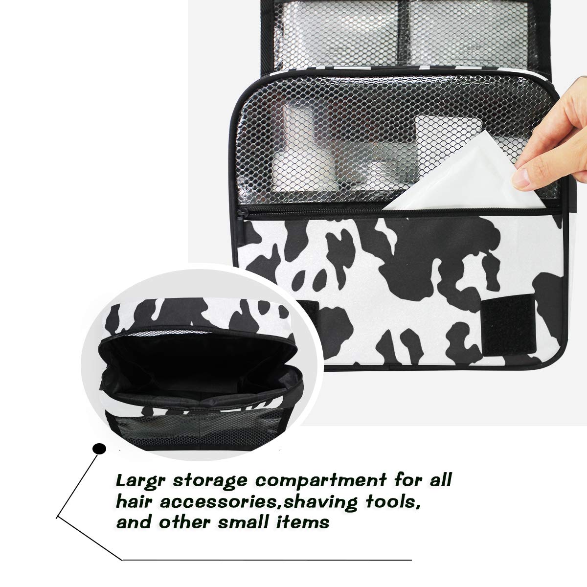 Hanging Travel Toiletry Bag Kit - Waterproof Cosmetic Organizer for Men & Women - Perfect for Camping, Gym, Business Trips & Air Travel