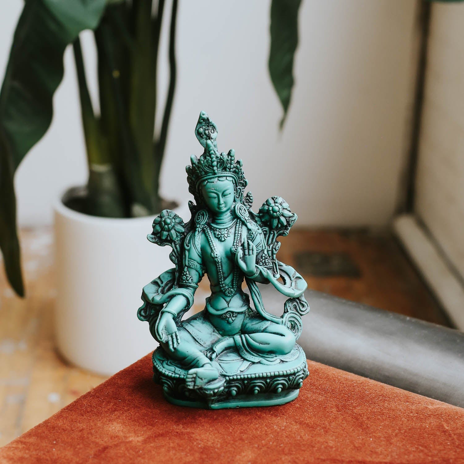 Green Tara Savior Goddess Statue - Tibetan Buddhist Statue for Home Altar, Meditation & Spiritual Protection | Handcrafted Divine Decor for Peace & Enlightenment