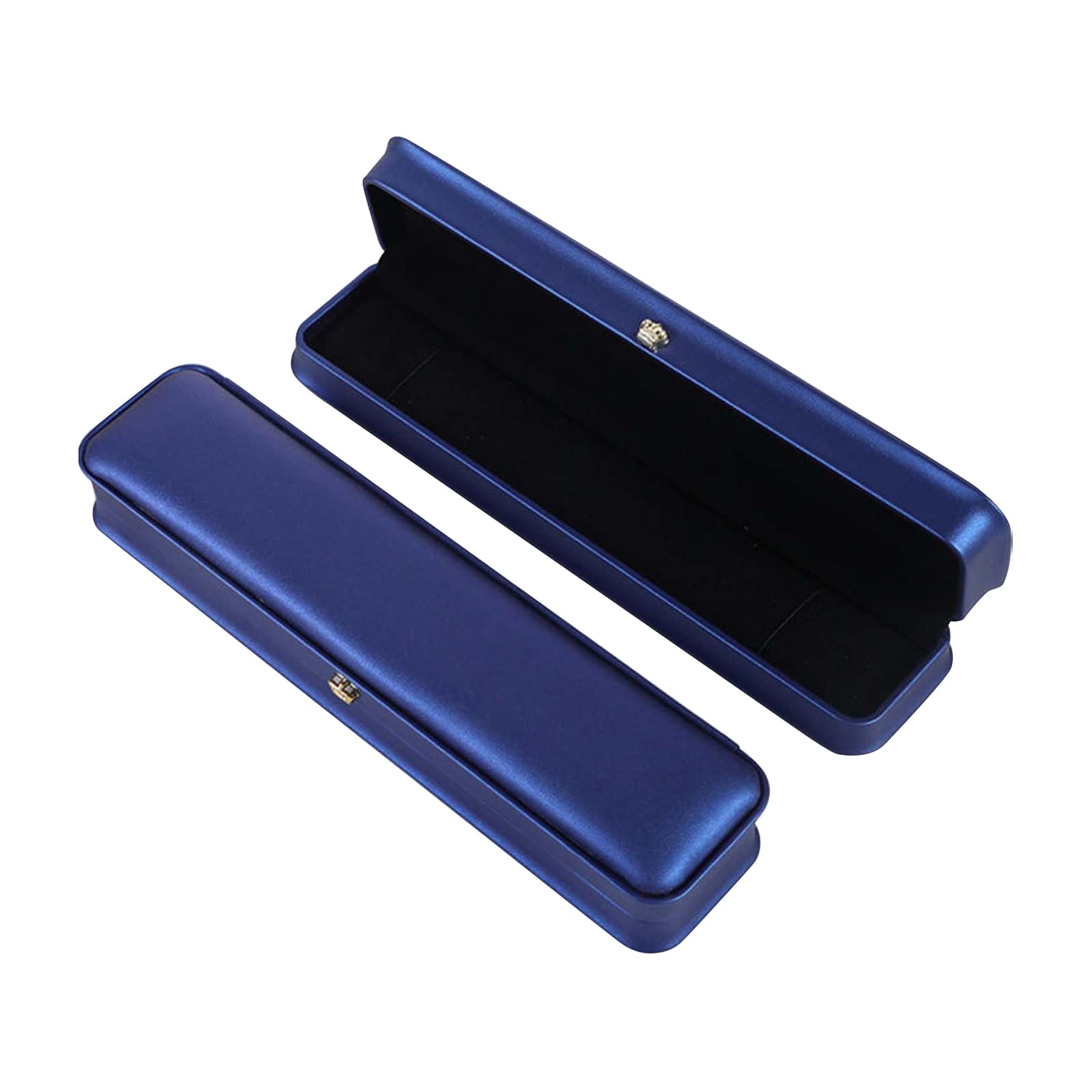 FSYEEL 2-Piece PU Velvet Jewelry Box Set - Blue Bracelet & Necklace Storage Case, Rectangle Jewelry Display Organizer for Necklaces, Rings, Earrings - Perfect for Wedding, Engagement, Proposal, Birthday & Anniversary Gifts (9.44×2.16×1.37 Inches) - Elegant Jewelry Presentation for Special Occasions & Home Decor