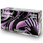 Adenna SHD938 Powder-Free Black Nitrile Exam Gloves - 10 Boxes (90 Gloves per Box) - Ideal for Medical, Dental, Laboratory & Food Handling Safety