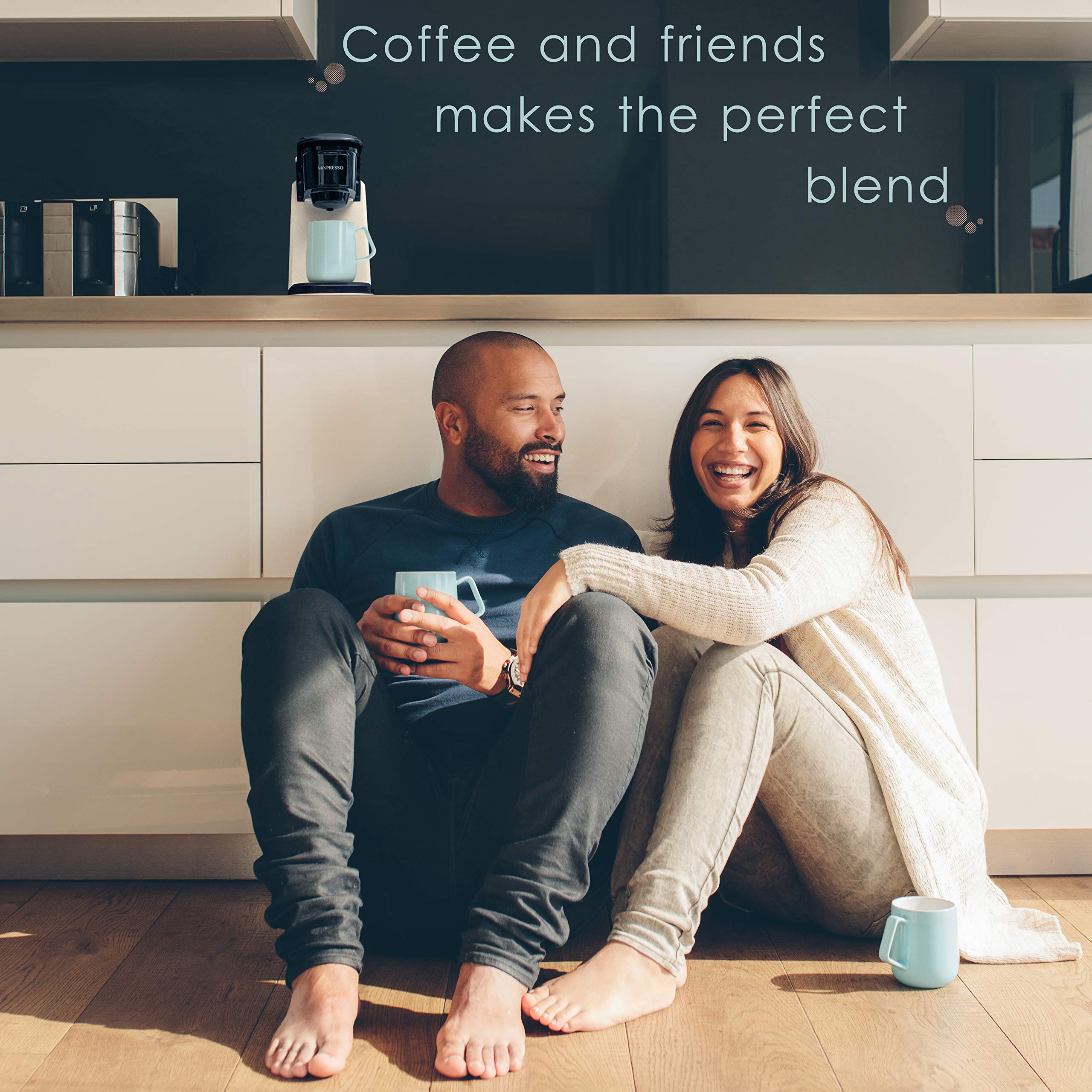 Mixpresso Single Serve Coffee Maker - 12oz Personal Coffee Brewer with Quick Brew Technology & One-Touch Function, Compatible with Single-Cup Pods - Perfect for Home, Office, or Travel Use