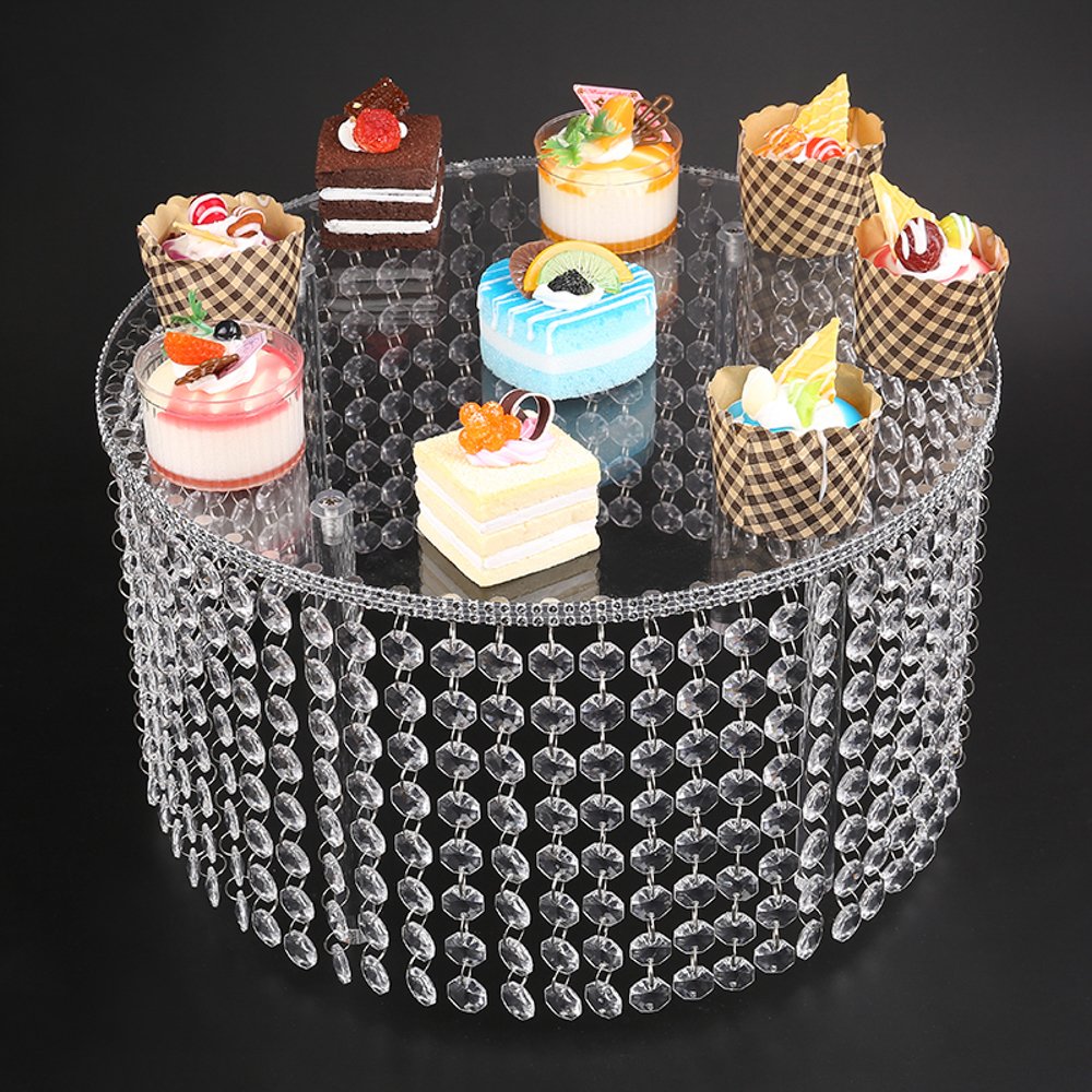 Elegant Clear Acrylic Crystal Chandelier Wedding Cake Stand - 14