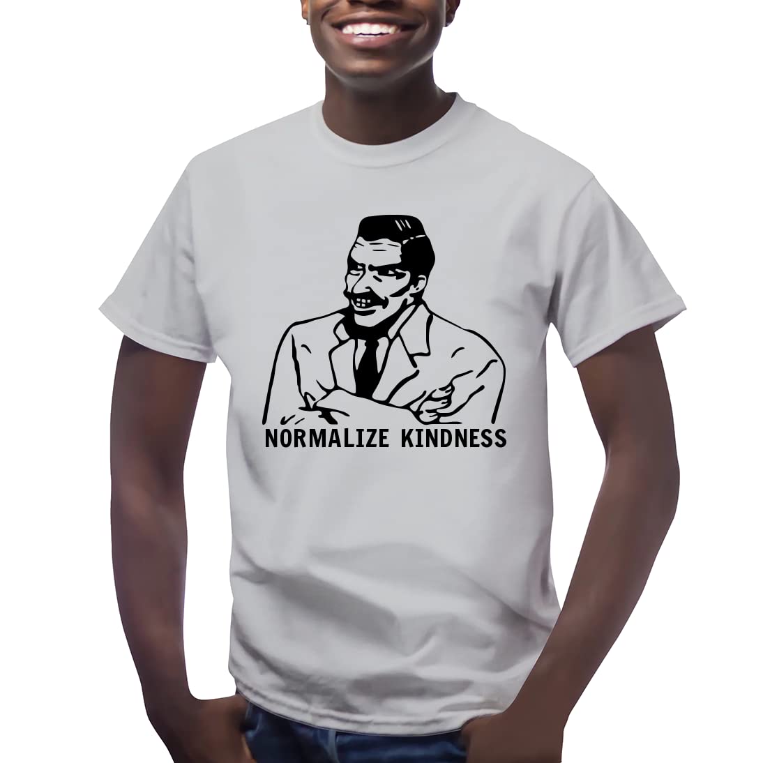 Normalize Kindness Anime Graphic Men's Short Sleeve T-Shirt - Soft Cotton Casual Tee for Everyday Wear, Gifts & Anime Conventions