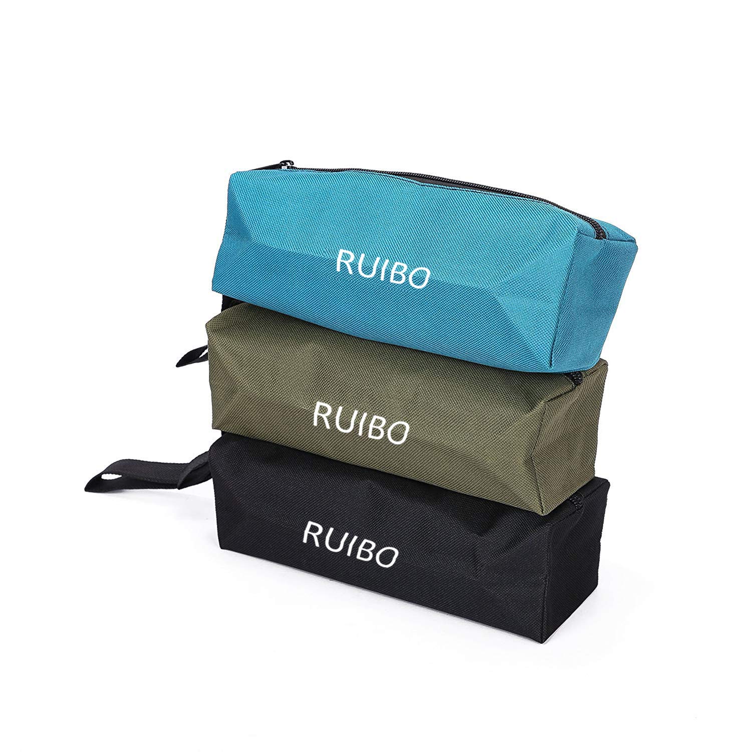 Ruibo Small Canvas Zipper Pouch - Multi-Purpose Tool Organizer Bag with Hanging Loop for Screwdrivers, Pliers & Nut Drivers - Durable Storage for DIY, Camping & Workshop - Perfect Gift for Men & Women