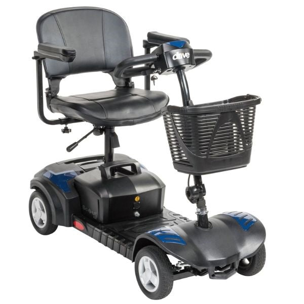 Drive Medical Scout LT 4 Compact Travel Power Scooter - Lightweight Mobility Scooter for Adults & Seniors - Ideal for Shopping, Travel & Outdoor Activities