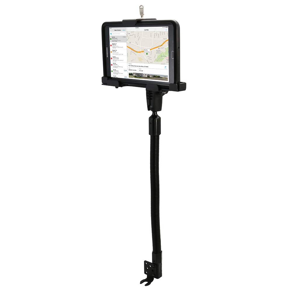ARKON Heavy Duty Locking Tablet Mount for iPad Air 2 & iPad Pro - Secure Seat Rail or Floor Stand (Black) - Perfect for Cars, Trucks & Fleet Vehicles