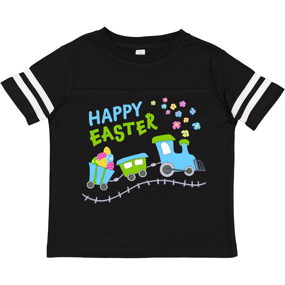 Inktastic Happy Easter Train Toddler T-Shirt - Cute Easter Themed Cotton Tee for Boys & Girls - Perfect for Easter Egg Hunts & Spring Celebrations