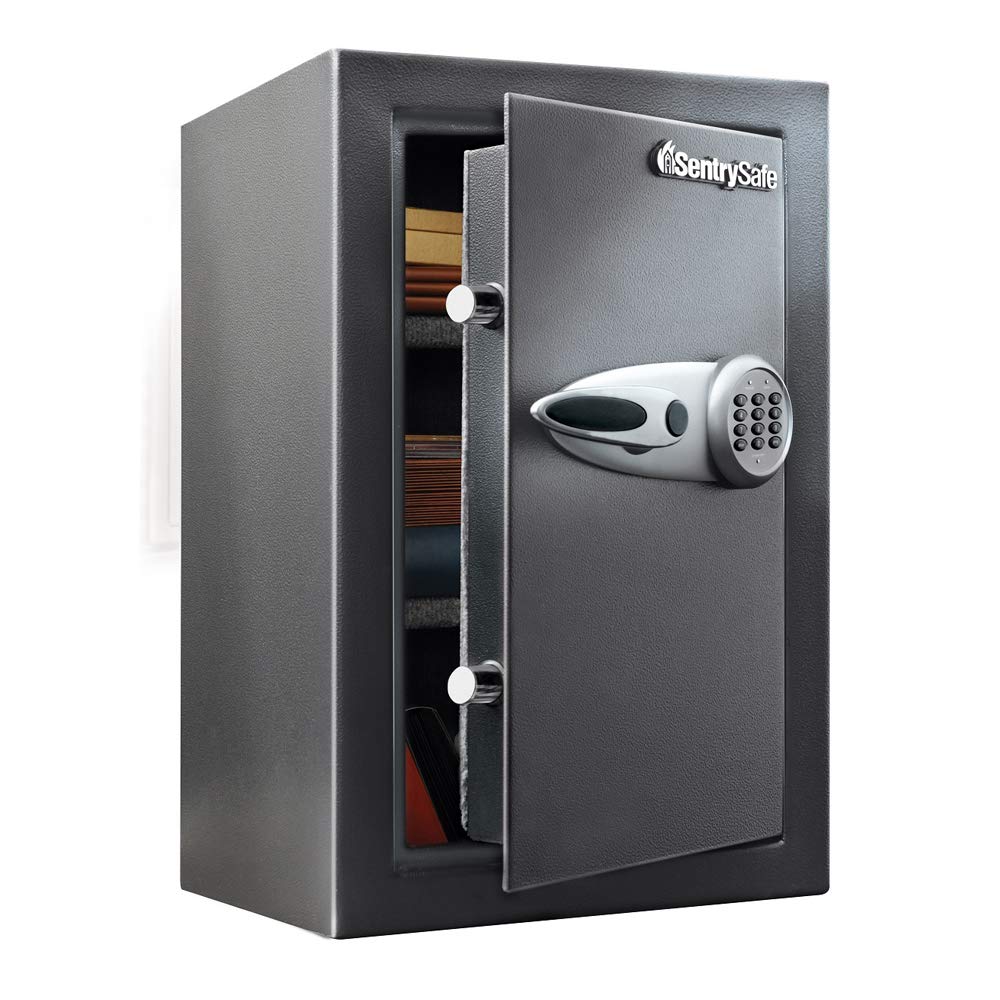 SentrySafe XX-Large Black Floor Safe with Digital Keypad - 2.2 Cubic Feet Gun Safe for Handguns, Jewelry & Valuables - T6-331 Model | Home Security, Office Protection & Fireproof Storage Solution
