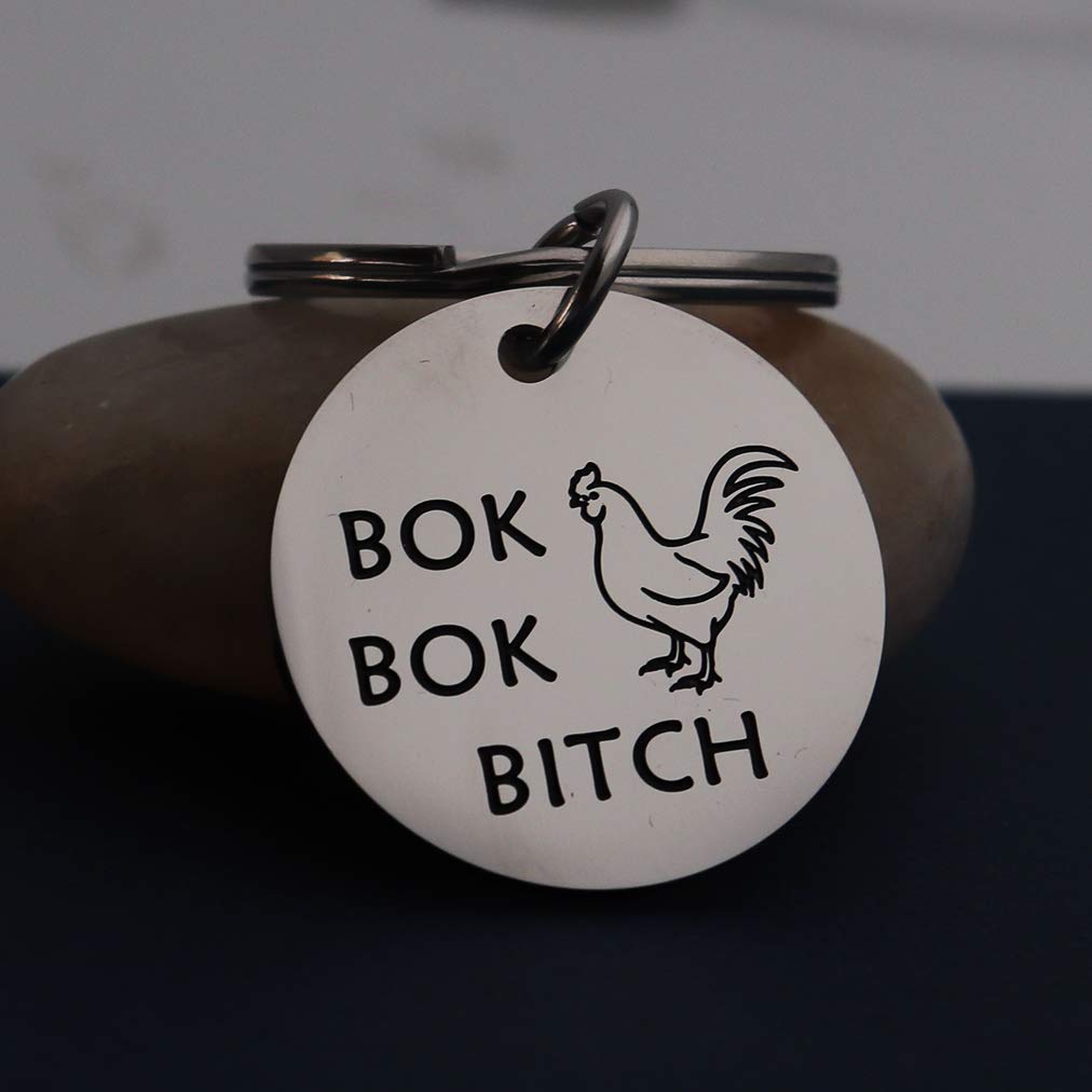 Funny Crazy Chicken Lady Keychain - Cute Chicken Lovers Gift for Farm & Backyard Poultry Enthusiasts - Perfect for Chicken Mom, Farmers & Animal Lovers (Great for Keyrings, Gifts & Farmhouse Decor)