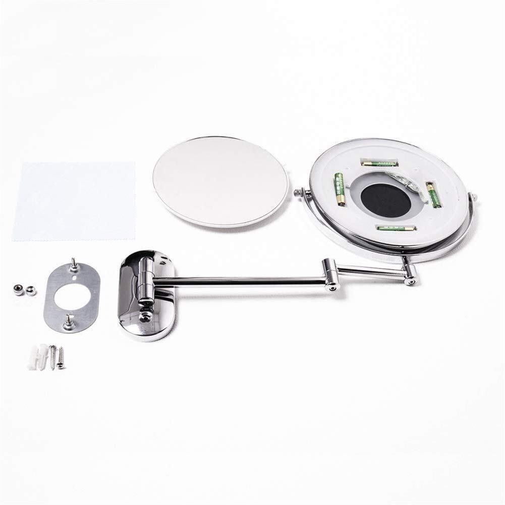 DCLINA Modern Wall-Mounted Bathroom Mirror with LED Lights - 360° Rotating, Adjustable HD Makeup Mirror for Women | Perfect for Vanity, Dressing Room & Bathroom Decor