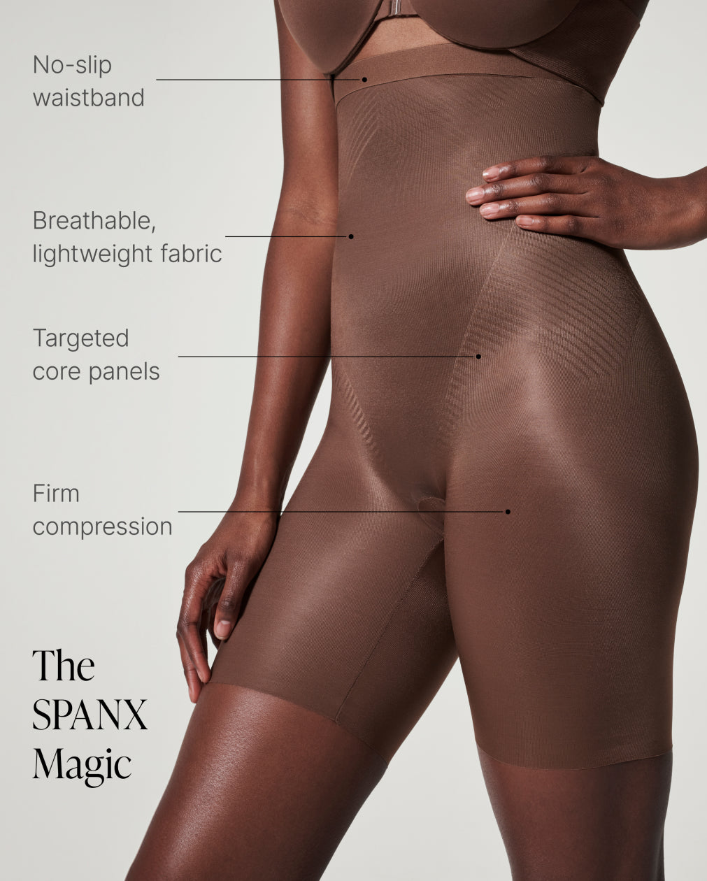 SPANX Shapewear Invisible High Waisted Mid Thigh Shorts - Slimming Body Shaper for Women | Perfect for Dresses, Work & Everyday Wear