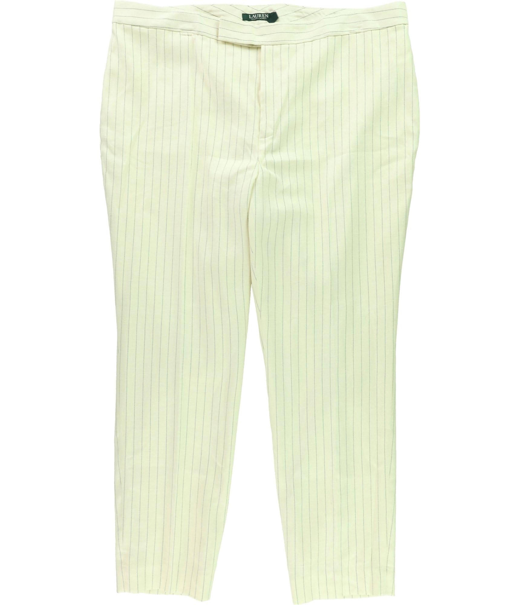 Lauren Ralph Lauren Women's Pinstriped Twill Skinny Pants - Slim Fit Office Trousers for Professional & Business Casual Wear