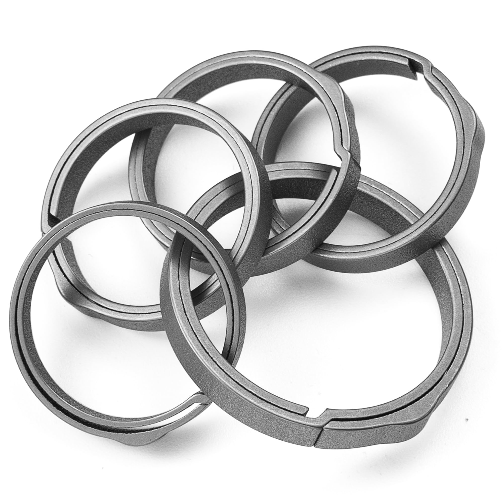 Titanium Key Rings for Keychain - Heavy Duty Side-Pushing Split Keyring Set (12 Pack) - Durable Car Keys, House Keys & Office Keys Organizer - Perfect for Key Management, Gifts & Everyday Carry (EDC)