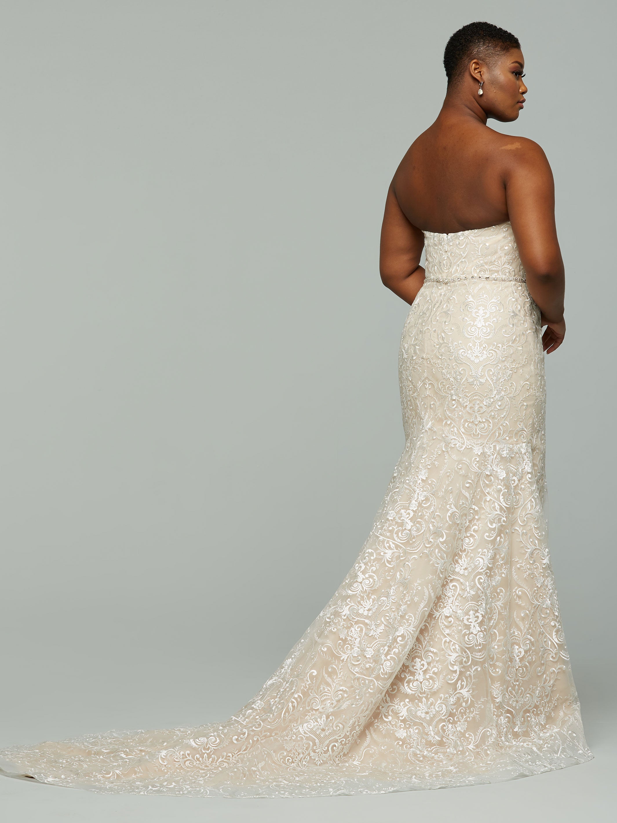Elegant Beth Lace Mermaid Wedding Dress - Romantic A-Line Bridal Gown for Beach, Church & Formal Ceremonies