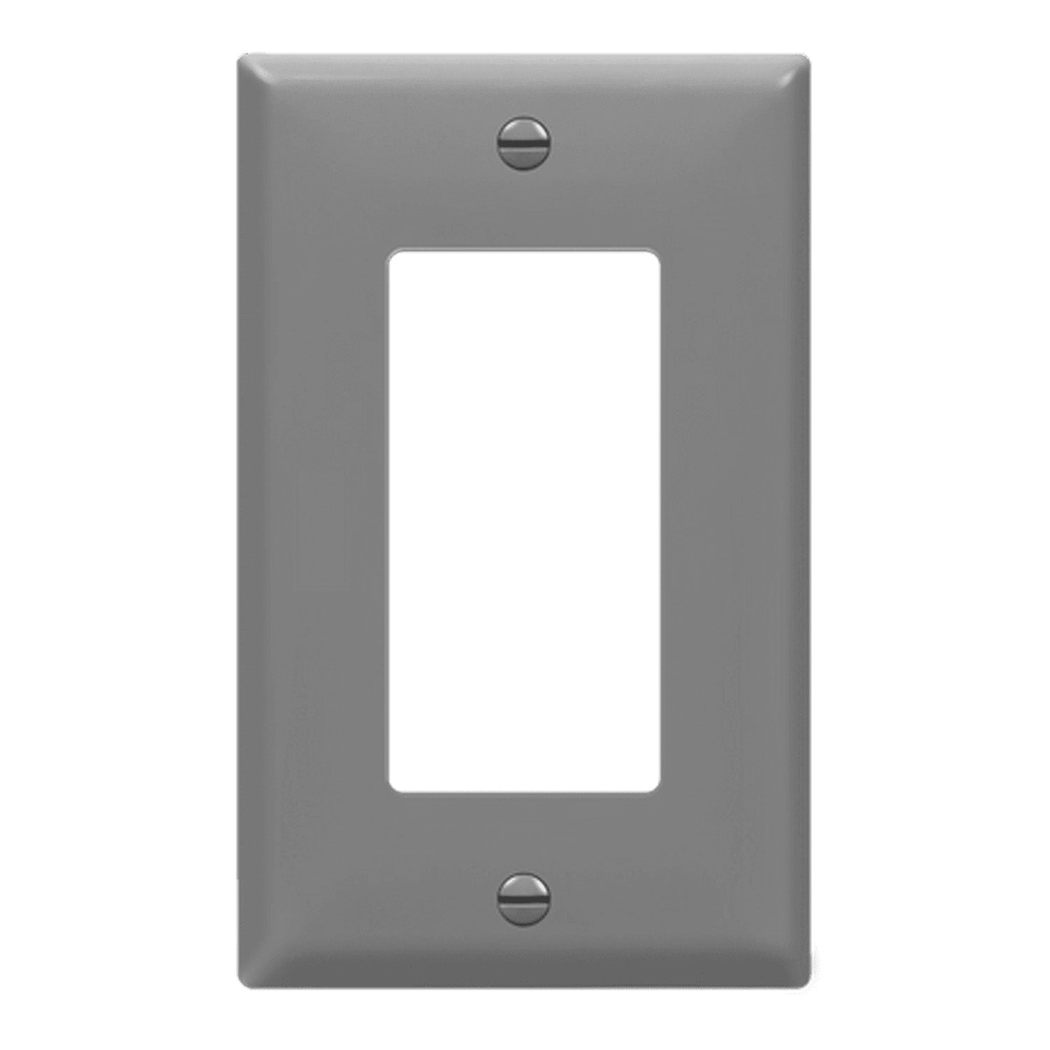 1 Gang Decorator Rocker Wall Plate in Gray - Single Light Switch Cover for Home & Office Decor - Perfect for Living Rooms, Bedrooms, and Hallways