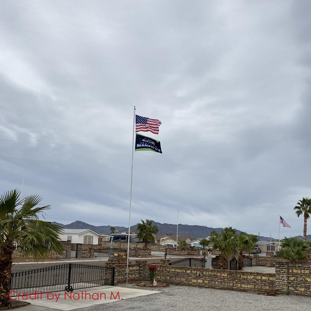 Solar Powered Sectional Flagpole with Light - 20ft, 25ft, 30ft Height Options | Outdoor American Flag Display for Yard, Garden & Patriotic Events