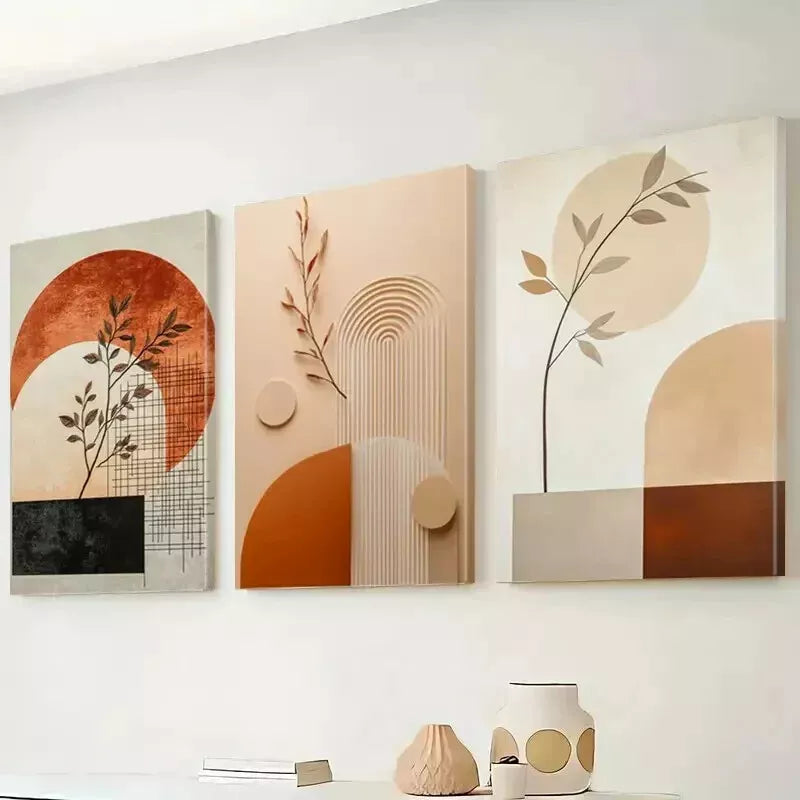3-Piece Abstract Landscape Wall Art Set - Framed Canvas 50x70cm - High Quality Print - 100% Australian Made - Ready to Hang - Perfect for Living Room, Bedroom & Office Decor