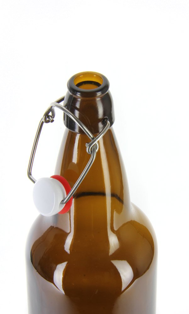 Ez Cap Amber Beer Bottles 16 oz - Home Brewing & Craft Beer Bottling - Perfect for DIY Beer Making, Gifts & Storage