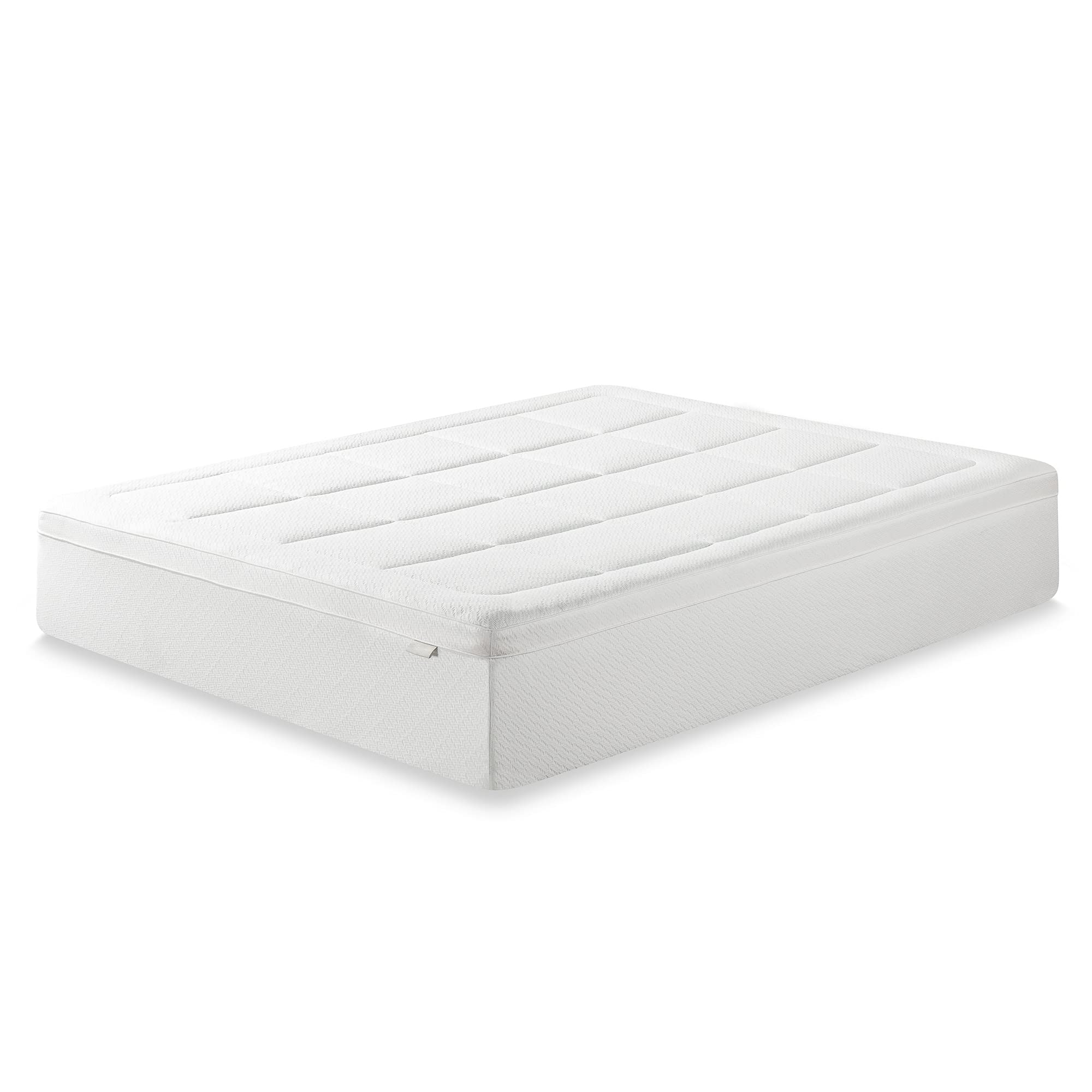 ZINUS 2 Inch Cooling Gel Memory Foam Mattress Topper Queen Size - Quilted Plush Cover, Green Tea Infused for Pressure Relief & Pain Relief - Perfect for Back Sleepers, Hot Sleepers & Guest Bedrooms