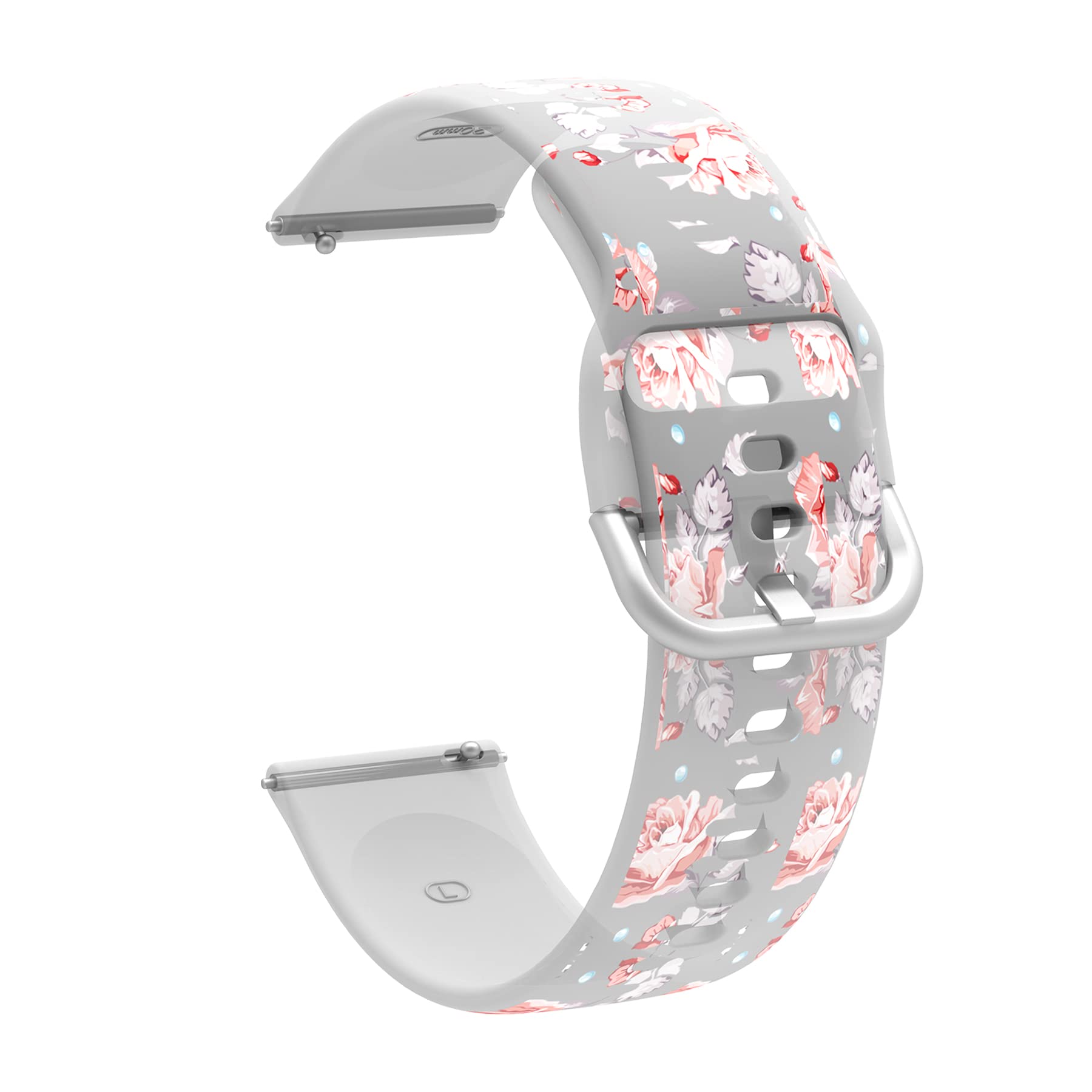 FitTurn Floral Sport Band 22mm - Compatible with Garmin Forerunner 225, Durable Silicone Watch Strap for Women & Men - Perfect for Running, Workouts & Daily Wear