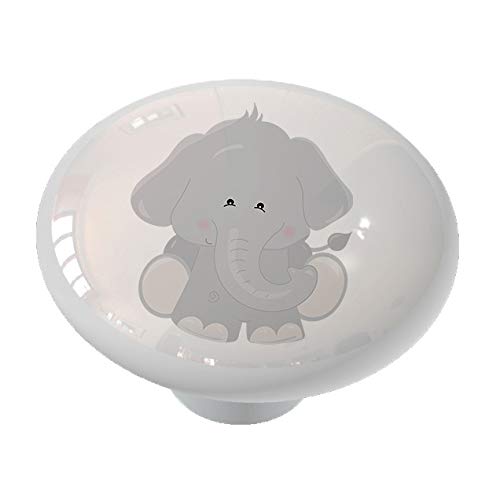 Safari Elephant Cabinet Knobs - Cute Nursery Drawer Pulls for Baby Room Decor - Perfect for Kids' Furniture, Dressers, and Closet Doors