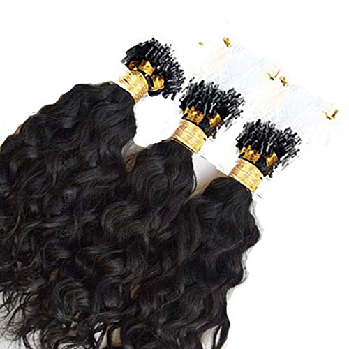 Natural 20-Inch Human Hair Loose Wavy Micro Loop Hair Extensions - 100g Bundle (100 Strands, 1g/Strand) with Micro Beads & Fish Line for Seamless Blending | Perfect for Volume Boost, Styling & Special Occasions