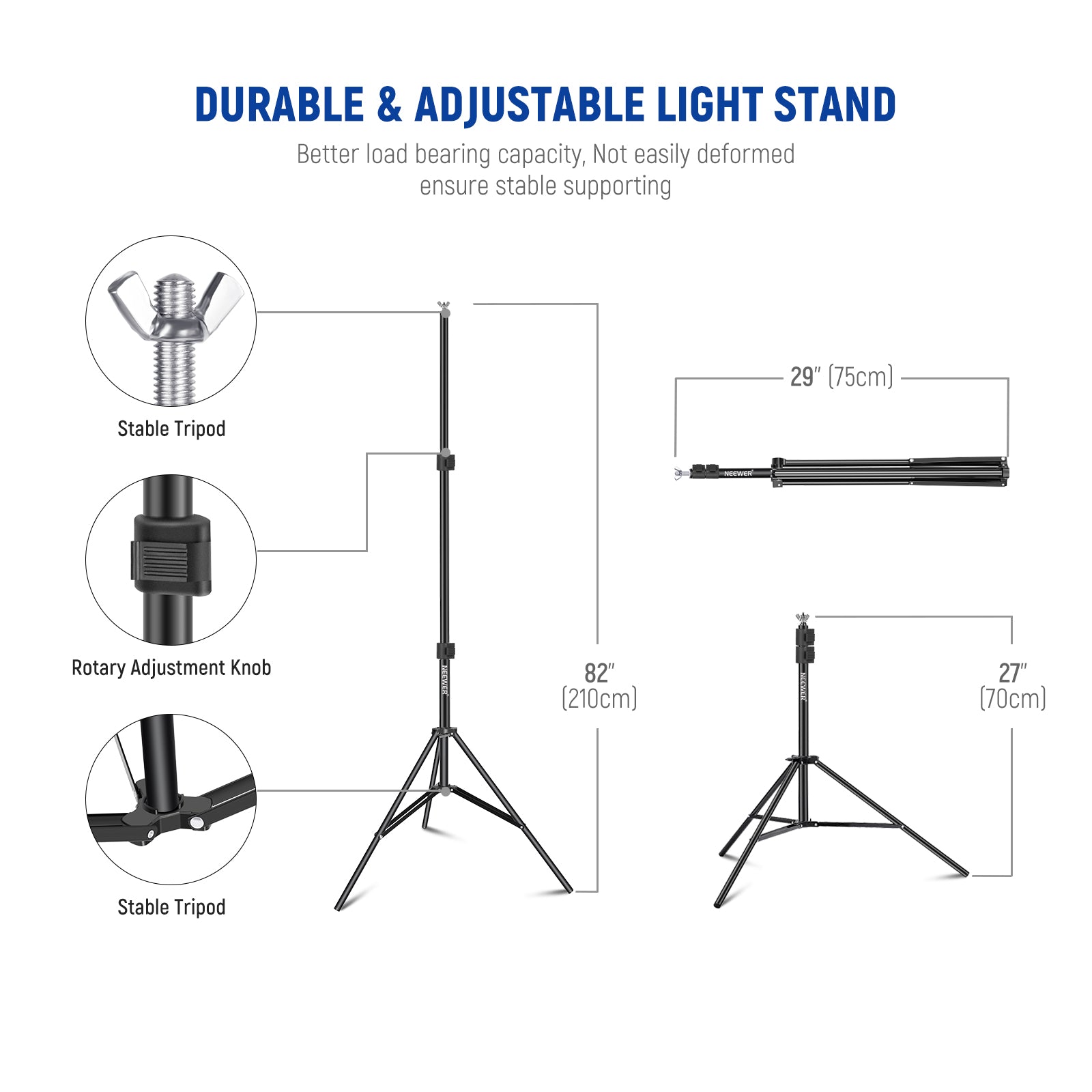 Professional NEEWER 3x2.1m (10x7ft) Photo Studio Backdrop Support System - Perfect for Photography, Video Shooting & Live Streaming