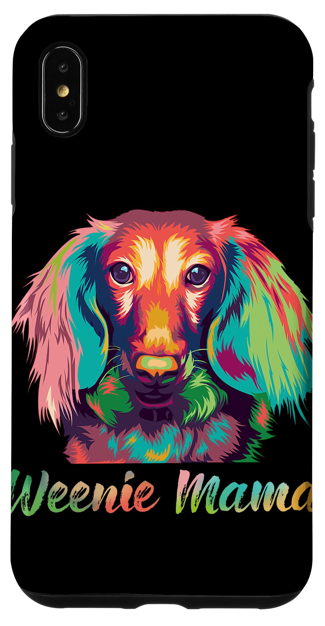 iPhone XS Max Dachshund Mom Case - Cute Wiener Dog Design Phone Cover for Women | Perfect Gift for Dog Lovers & Dachshund Owners - Home, Office, Travel Use