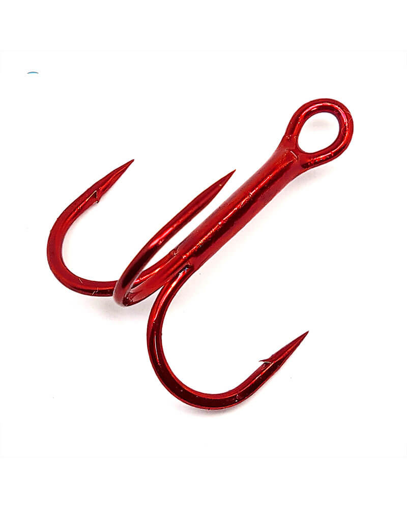2X Strong Round Bend Treble Hooks 5PK Size 1/0 - Premium Fishing Hooks for Bass, Trout & Saltwater Fishing - Heavy Duty Sharp Hooks for Freshwater & Ocean Angling