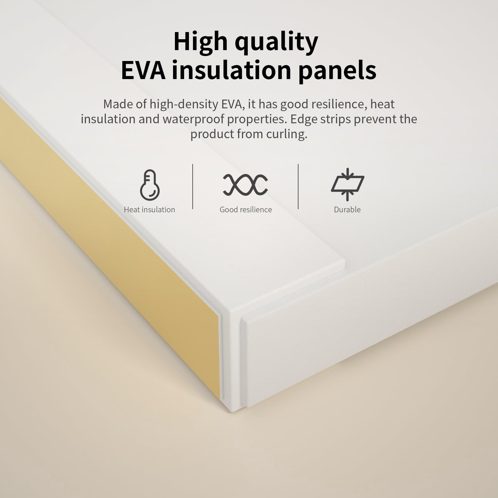Energy Efficient SZZSAF Window Air Conditioner Side Insulated Panel - 1PC Full Surround Insulation Kit for Summer & Winter - White Foam Seal Draft Stopper for Home & Office Window AC Units - Blocks Heat, Cold Air & Noise