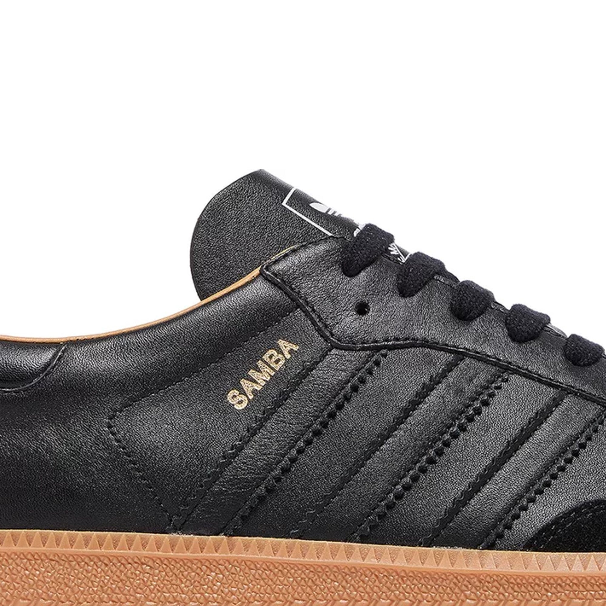 Adidas Samba OG Made in Italy 'Black Gum' Sneakers (2024) - Classic Black Leather Shoes for Men & Women | Perfect for Casual Wear, Street Style & Everyday Fashion
