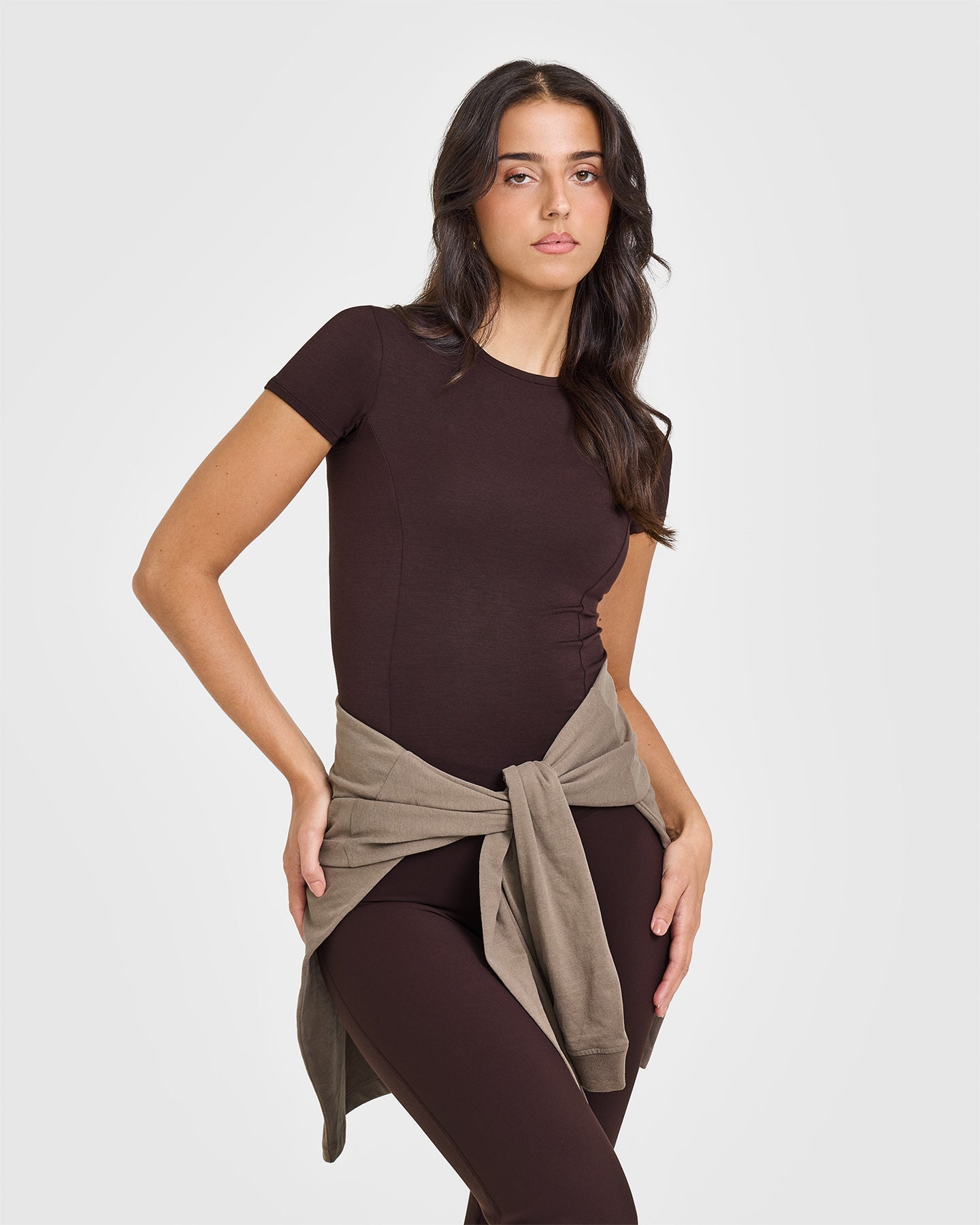 Mellow™ Soft Short Sleeve T-Shirt for Women | Comfortable Cotton Tee in Plum Brown | Perfect for Casual Wear, Outfits & Everyday Comfort
