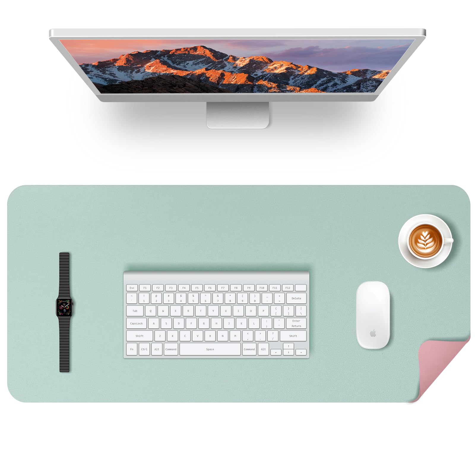 Premium PU Leather Desk Pad Protector - 47.2