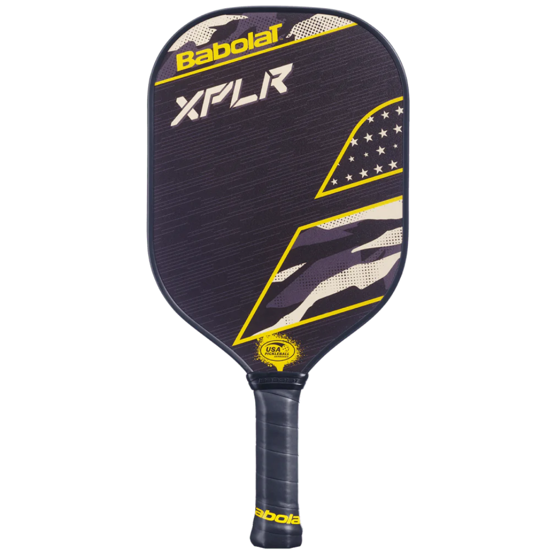 Babolat XPLR Pickleball Paddle - Premium Carbon Fiber Surface with Comfort Grip [Black/Yellow] | Perfect for Outdoor & Indoor Court Games, Tournaments & Recreational Play