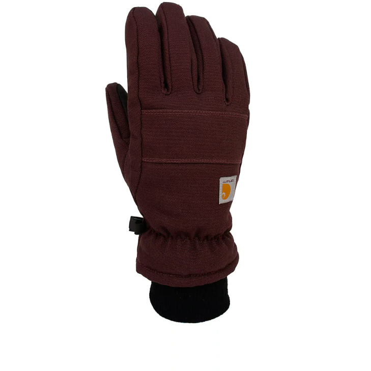 Carhartt Women's Insulated Duck Synthetic Leather Knit Cuff Gloves GL0781W - Warm Winter Work Gloves for Outdoor Activities, Construction & Cold Weather Protection