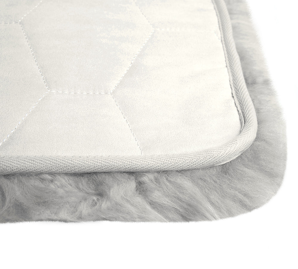 Premium Square Australian Sheepskin Wool Seat Pad 40x40cm - Soft & Comfortable Car Seat Cushion for Office Chair, Home, and Travel Use