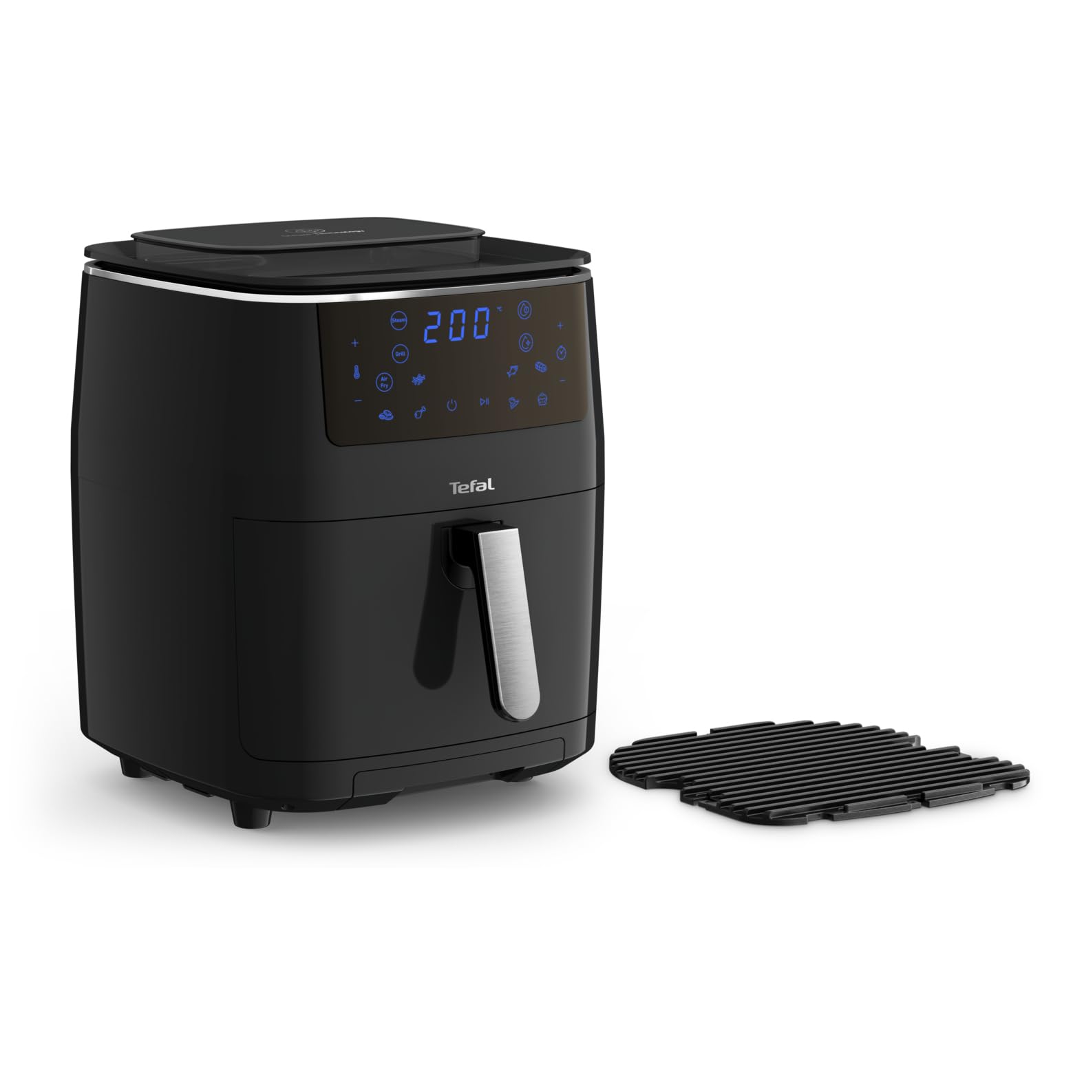 Tefal FW2018 3-in-1 Easy Fry Grill & Steam Hot Air Fryer - 6.5L Capacity with 7 Automatic Programs, Timer - Perfect for Healthy Frying, Grilling & Steaming at Home - Black