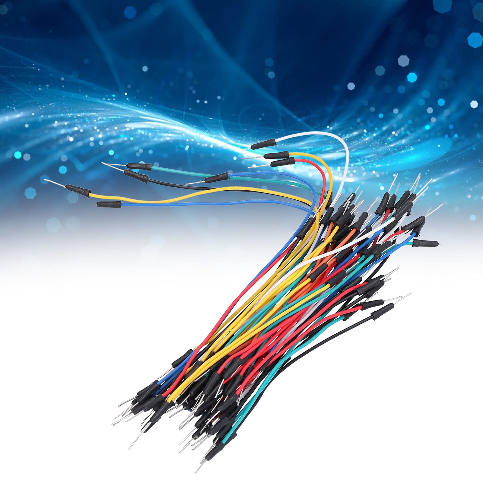 65Pcs Multicolor Breadboard Jumper Wires Kit - Durable for DIY Electronics Projects