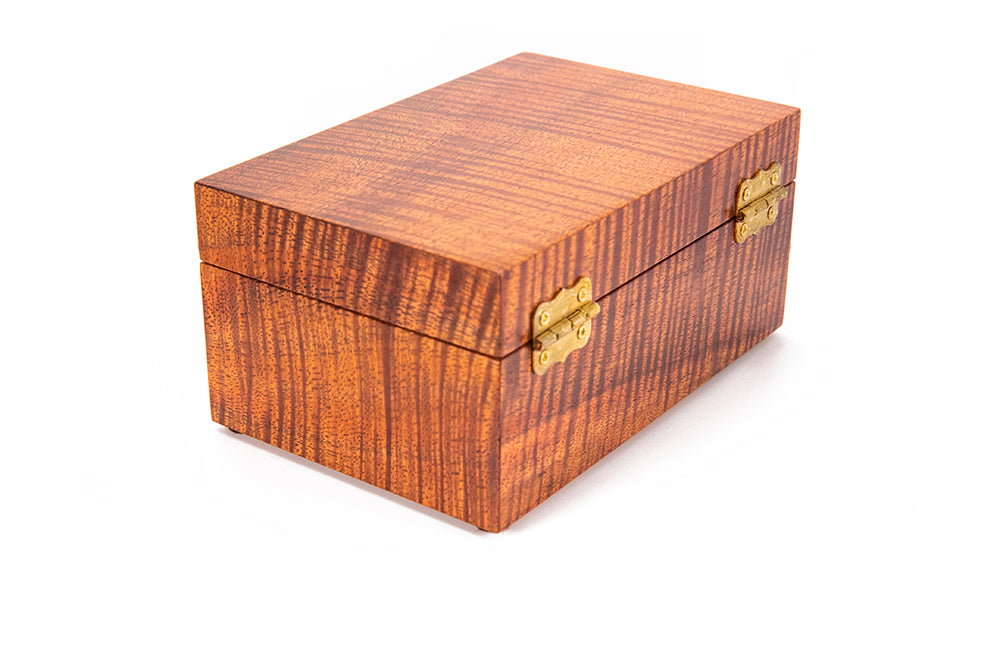 Premium MacArthur Koa Wood Jewelry Box Small - Handcrafted Hawaiian Gift for Women, Perfect for Storing Rings, Necklaces & Keepsakes