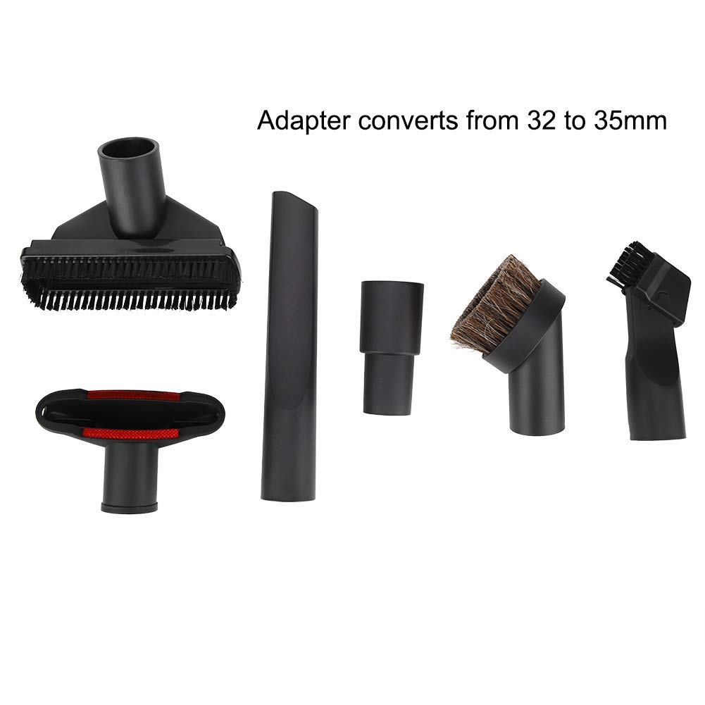 AUNMAS 6-Piece Universal Vacuum Cleaner Accessories Kit - Suction Brush, Adapter & Floor Care Attachments for All Major Vacuum Brands | Ideal for Hardwood, Carpet & Pet Hair Cleaning