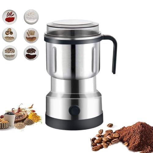 Electric Coffee Grinder & Spice Grinder - 304 Stainless Steel Blade, Multifunctional Grain Mill for Herbs, Nuts & Beans - Perfect for Kitchen, Baking & Coffee Brewing at Home