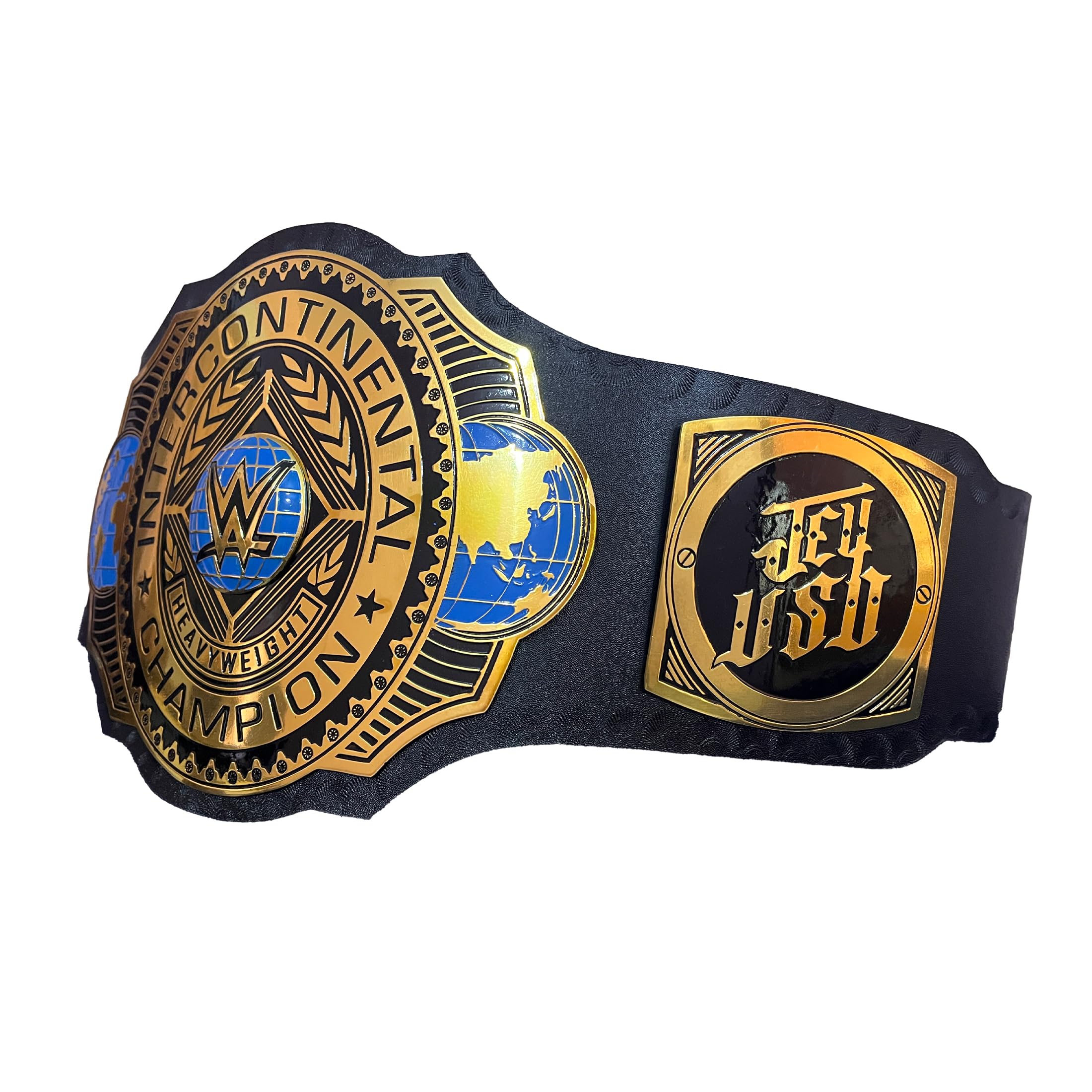 Authentic Intercontinental Championship Title Replica Belt - Premium World Heavyweight Wrestling Collectible for Adults - WWE Inspired with Jey Uso Side Plates - Perfect for Wrestling Fans, Cosplay, and Sports Memorabilia Display