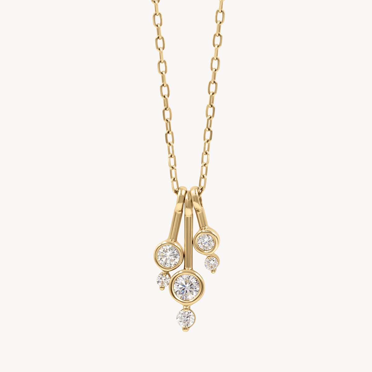 Diamond Droplet Necklace - Elegant 14K Gold Pendant for Women | Perfect for Weddings, Anniversaries & Special Occasions