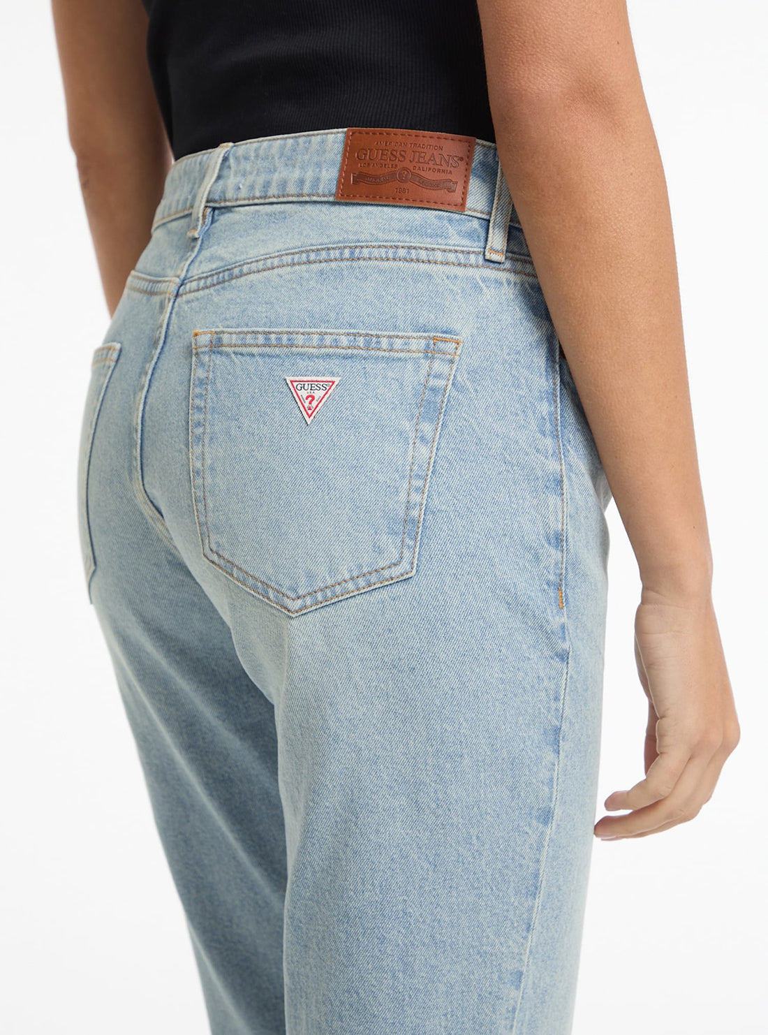 Guess G08 Mid Rise Straight Jeans for Women - Classic Blue Denim Pants | Perfect for Casual Wear, Office & Everyday Outfits
