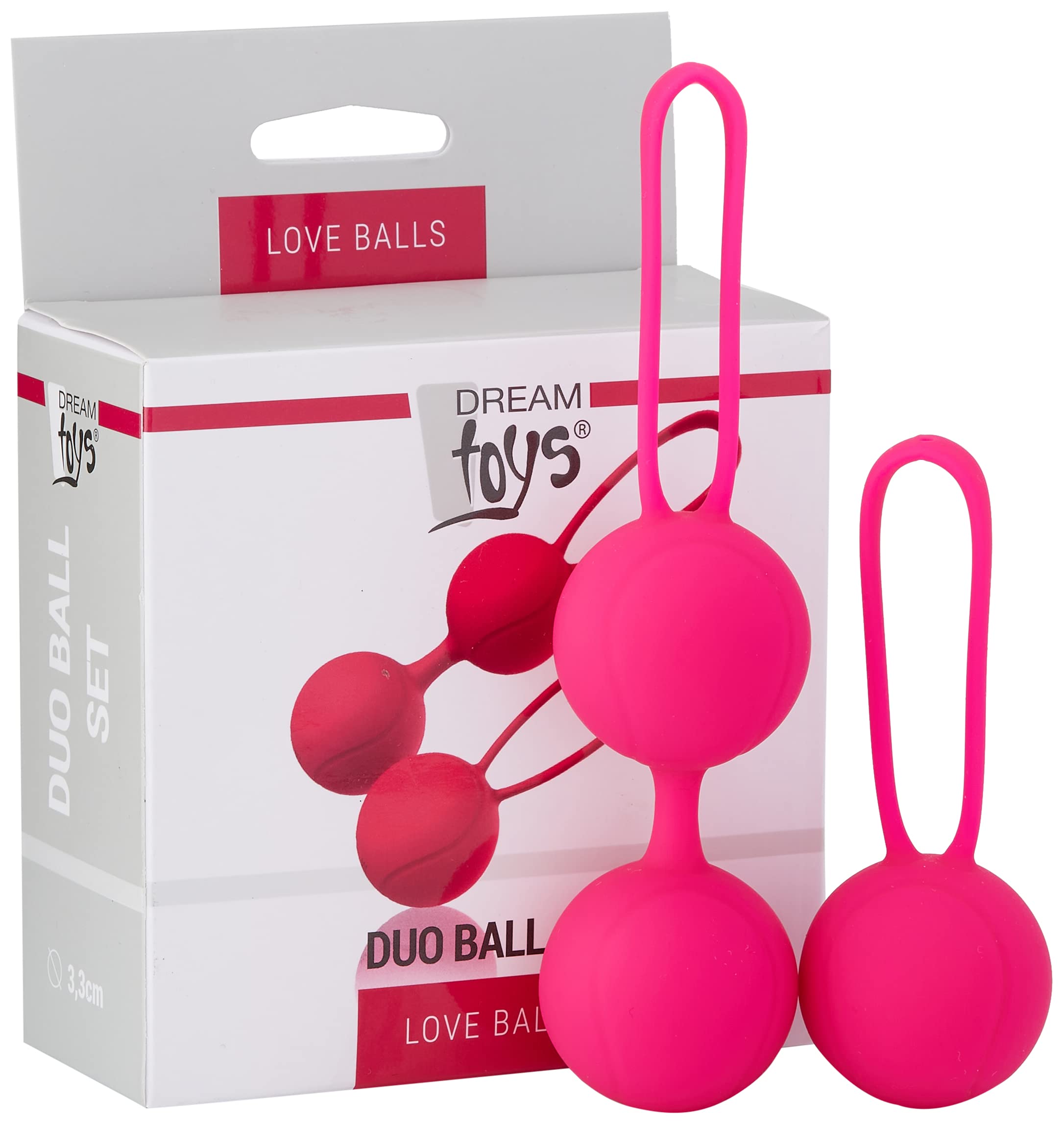 Dream Toys Essentials Duo Ball Set - Pink Exercise & Massage Balls for Yoga, Fitness, and Stress Relief - Perfect for Home Workouts & Physical Therapy