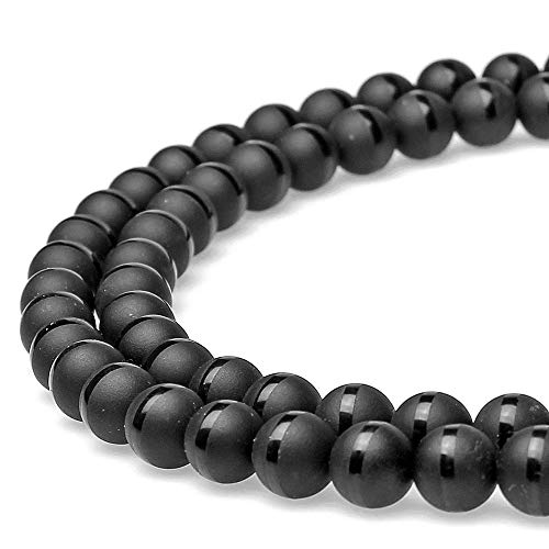 Matte One Line Black Agate