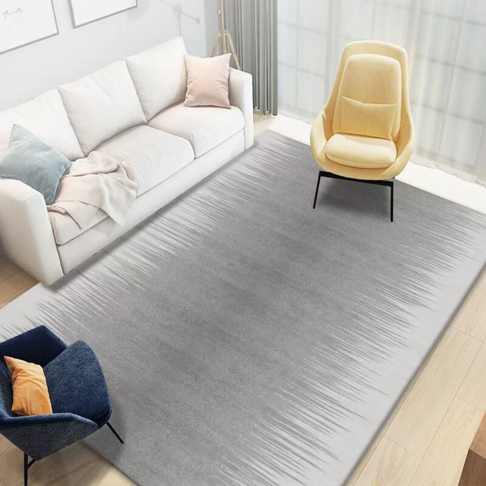 WSYKC Machine Washable Non-Slip Area Rug - 6.6x9.8ft Medium Pile Indoor/Outdoor Carpet for Living Room, Bedroom, Dining Room - Durable & Comfortable Floor Mat for Home Decor, Patio, Office