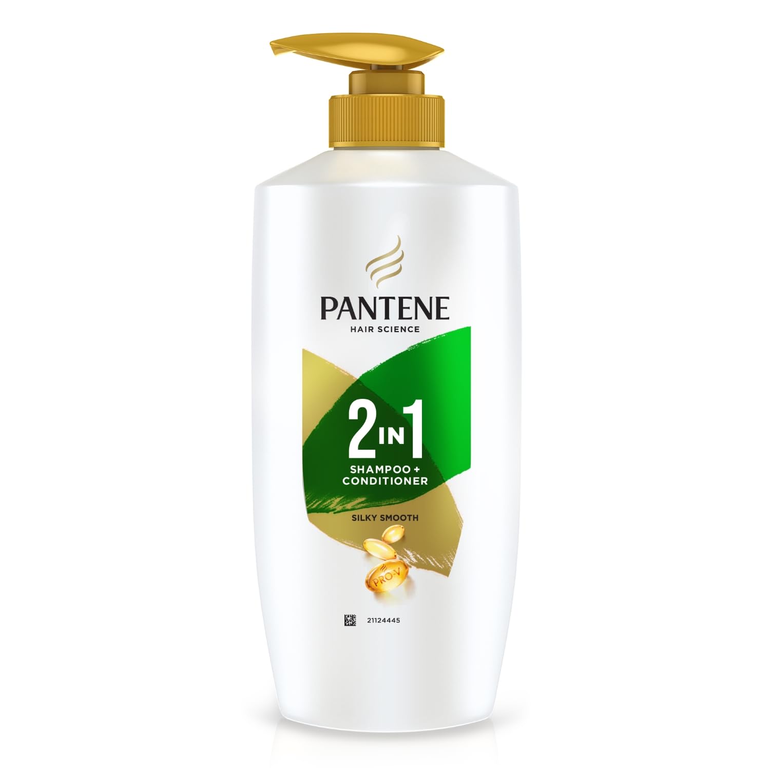 Pantene Advanced Hair Fall Solution Shampoo and Conditioner 2-in-1 - 650ml for Silky Smooth Hair - Pack of 1 - Green Bottle - Perfect for Daily Hair Care & Damaged Hair Repair