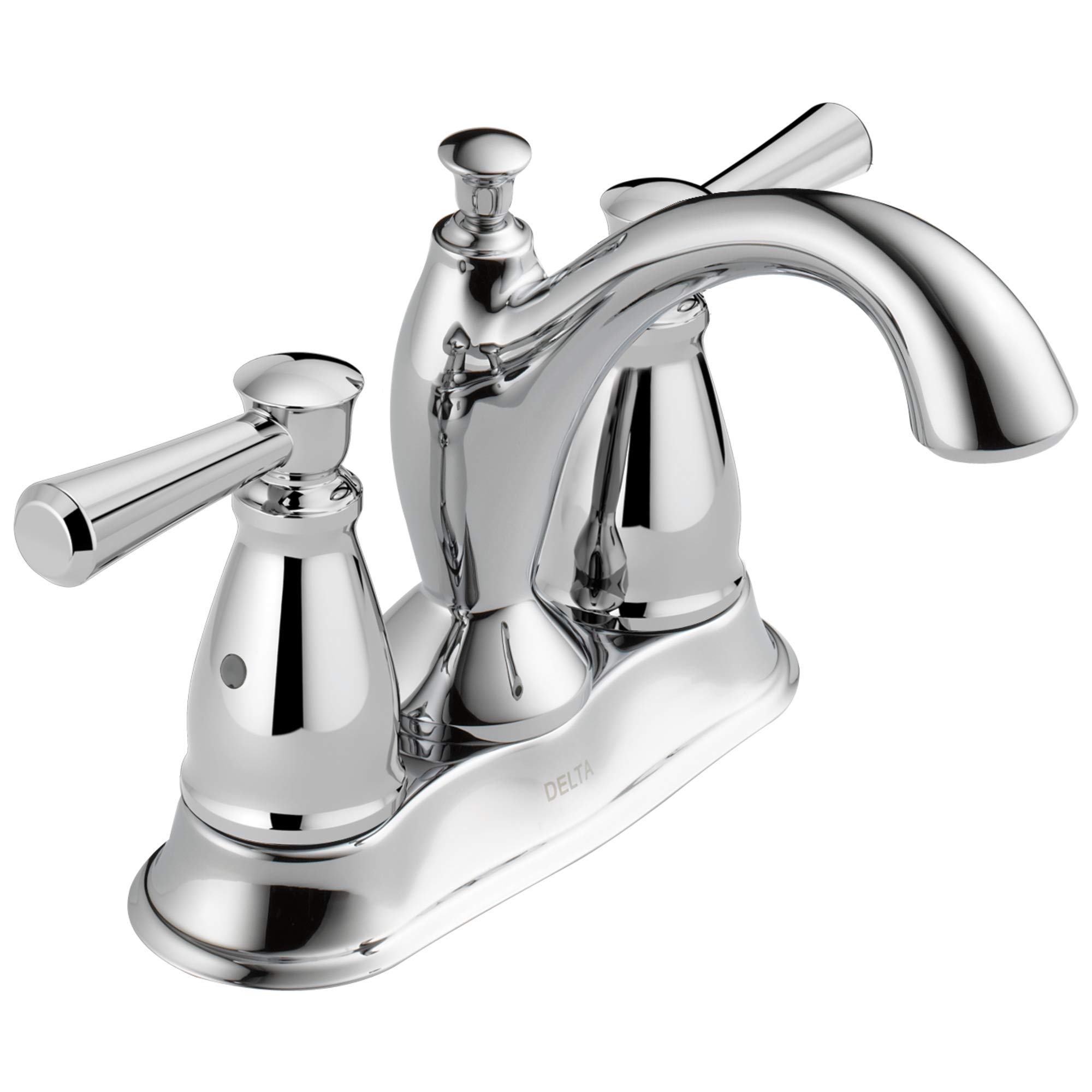 Delta Linden Centerset Bathroom Faucet in Chrome - Diamond Seal Technology, Metal Drain Assembly - Perfect for Bathroom Sink Upgrade & Home Renovation (Model 2593-MPU-DST)