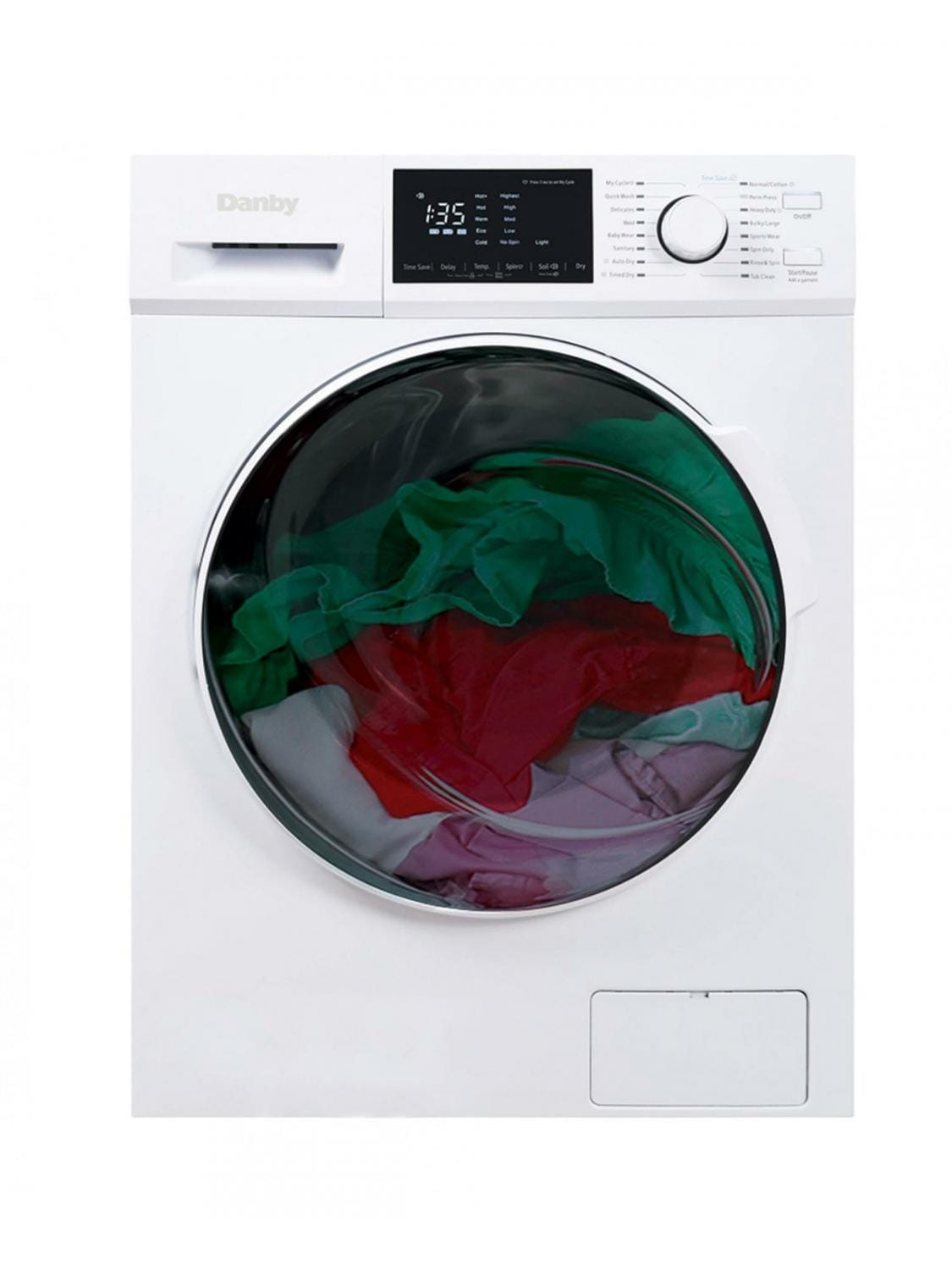 Danby DWM120WDB 3.2 cu ft Compact All-in-One Washer and Ventless Dryer - White - Perfect for Apartments, RVs & Small Spaces
